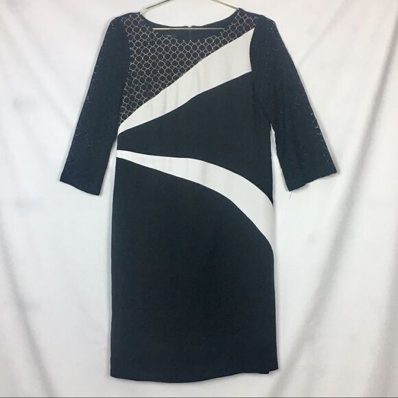 🍟Nine West Color Blocked Knee Length Dress - Picture 1 of 5